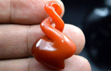 Load image into Gallery viewer, Certified Natural Red Jadeite Emerald Jade Spiral Pendant