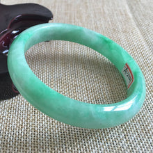 Load image into Gallery viewer, 10% OFF- 56/57/58 mm Certified Natural Jadeite Emerald Jade Bangle《Grade A》A2021