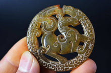 Load image into Gallery viewer, 10% OFF- Certified Natural Ice Jadeite Emerald Jade Dragon-Horse Pendant《Grade A》