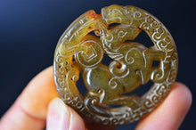 Load image into Gallery viewer, 10% OFF- Certified Natural Ice Jadeite Emerald Jade Dragon-Horse Pendant《Grade A》