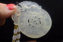 Load image into Gallery viewer, 10% OFF- Certified Natural Ice Jadeite Emerald Jade Dragon Pendant《Grade A》