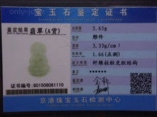 Load image into Gallery viewer, 10% OFF- Certified Natural Ice Jadeite Emerald Jade Tablet Translucent Guanyin Pendant 《Grade A》1110