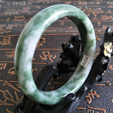 Load image into Gallery viewer, 10% OFF- 57/58/59 mm Certified Natural Jadeite Emerald Jade Bangle《Grade A》A128