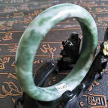 Load image into Gallery viewer, 10% OFF- 57/58/59 mm Certified Natural Jadeite Emerald Jade Bangle《Grade A》A128