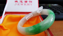 Load image into Gallery viewer, 10% OFF- 56/57/58 mm Certified Natural 3 Color Jadeite Emerald A Jade HandCarved Bracelet Bangle A101