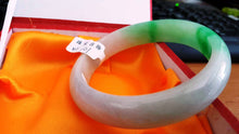 Load image into Gallery viewer, 10% OFF- 56/57/58 mm Certified Natural 3 Color Jadeite Emerald A Jade HandCarved Bracelet Bangle A101