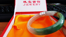 Load image into Gallery viewer, 10% OFF- 56/57/58 mm Certified Natural 3 Color Jadeite Emerald A Jade HandCarved Bracelet Bangle A161