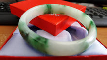 Load image into Gallery viewer, 10% OFF- 56/57/58 mm Certified Natural Jadeite Emerald Jade Bangle《Grade A》A179