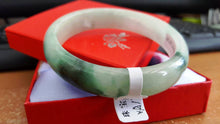 Load image into Gallery viewer, 10% OFF- 56/57/58 mm Certified Natural Jadeite Emerald Jade Bangle《Grade A》A173
