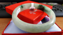 Load image into Gallery viewer, 10% OFF- 56/57/58 mm Certified Natural Jadeite Emerald Jade Bangle《Grade A》A173