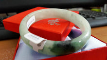 Load image into Gallery viewer, 10% OFF- 56/57/58 mm Certified Natural Jadeite Emerald Jade Bangle《Grade A》A173