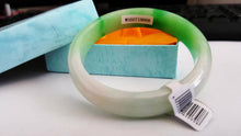 Load image into Gallery viewer, 10% OFF- 56/57/58 mm Certified Natural Jadeite Emerald Jade Bangle《Grade A》A519