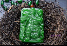 Load image into Gallery viewer, 10% OFF- Certified Natural Jadeite Emerald Jade Kuanyu Pendant 《Grade A》A20188811