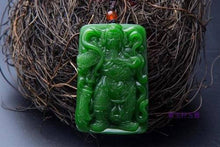 Load image into Gallery viewer, 10% OFF- Certified Natural Jadeite Emerald Jade Kuanyu Pendant 《Grade A》A20188811