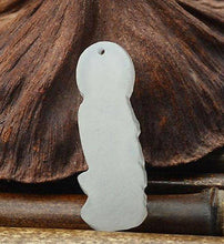 Load image into Gallery viewer, Certified Natural White Emerald Jade Guanyin Pendant