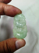 Load image into Gallery viewer, 10% OFF- Certified Natural Oily Jadeite Emerald Jade Tablet Translucent Rat Pendant 《Grade A》0082