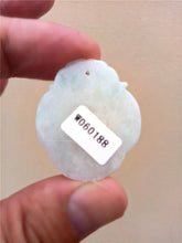 Load image into Gallery viewer, 10% OFF- Certified Natural Jadeite Emerald Jade Tablet Translucent 2 Dragons Pendant 《Grade A》0188