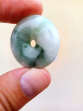 Load image into Gallery viewer, 10% OFF- Certified Natural Jadeite Emerald Jade Tablet Translucent Safety Buckle Pendant 《Grade A》0009