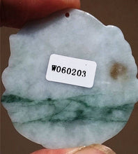 Load image into Gallery viewer, 10% OFF- Certified Natural Jadeite Emerald Jade Tablet Translucent Guanyin Pendant 《Grade A》0203