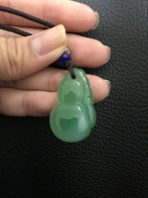 Load image into Gallery viewer, 10% OFF- Certified Natural Ice Jadeite Emerald Jade Fu Gourd Pendant《Grade A》