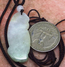 Load image into Gallery viewer, 10% OFF- Certified Natural Ice Jadeite Emerald Jade Tablet Translucent Dragon-Pixiu Pendant 《Grade A》