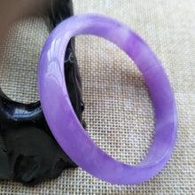 Load image into Gallery viewer, 10% OFF- 54/55/56 mm Certified Natural Purple Jadeite Emerald A Jade HandCarved Bracelet Bangle WS60215504