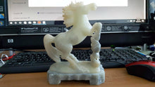 Load image into Gallery viewer, 7'' Height-Chinese Antique Natural Genuine White Jade Handcarved Horse Statue