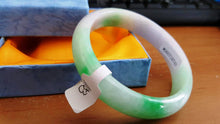 Load image into Gallery viewer, 10% OFF- 56/57/58mm Certified Natural Jadeite Emerald A*Jade Handcarved Bangle A183