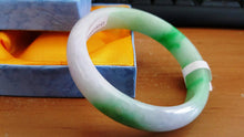 Load image into Gallery viewer, 10% OFF- 56/57/58mm Certified Natural Jadeite Emerald A*Jade Handcarved Bangle A183