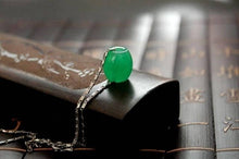 Load image into Gallery viewer, 10% OFF- Certified Natural Ice Jadeite Emerald A*Jade HandCarved Bead Pendant