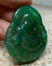 Load image into Gallery viewer, 10% OFF- Certified Natural Ice Emerald A*Jade HandCarved Buddha Pendant N1124