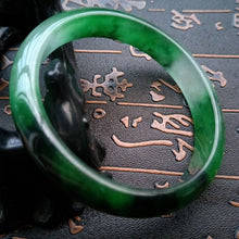 Load image into Gallery viewer, 10% OFF- 57/58/59 mm Certified Natural Jadeite Emerald Jade Bangle《Grade A》M512
