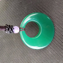 Load image into Gallery viewer, 10% OFF- Certified Natural Jadeite Emerald A*Jade HandCarved Peace Buckle Pendant
