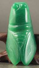 Load image into Gallery viewer, 10% OFF- A Pair Certified Natural Jadeite Emerald Jade Cicada 一鸣惊人 Pendants《Grade A》(2 PCS)