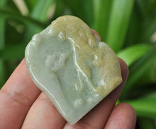 Load image into Gallery viewer, 10% OFF- Certified Natural Jadeite Emerald Jade Tablet Translucent Tiger Pendant《Grade A》3871