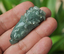 Load image into Gallery viewer, 10% OFF- Certified Natural Jadeite Emerald Jade Tablet Translucent Cabbage Pendant《Grade A》3827