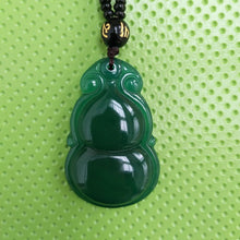Load image into Gallery viewer, 10% OFF- Certified Natural Jadeite Emerald Jade Gourd Pendant《Grade A》