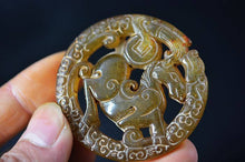 Load image into Gallery viewer, 10% OFF- Certified Natural Ice Jadeite Emerald Jade Dragon-Horse Pendant《Grade A》