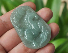 Load image into Gallery viewer, 10% OFF- Certified Natural Ice Jadeite Emerald Jade Tablet Translucent Horse Pendant 《Grade A》3826