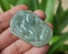 Load image into Gallery viewer, 10% OFF- Certified Natural Ice Jadeite Emerald Jade Tablet Translucent Horse Pendant 《Grade A》3826