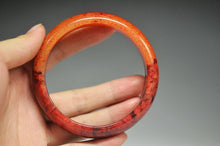Load image into Gallery viewer, 10% OFF- 58/59/60 mm Certified Natural Red Emerald A*Jade Handcarved Bangle XB-2018
