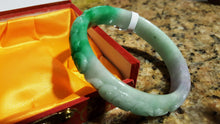 Load image into Gallery viewer, 10% OFF- 57/58/59 mm Certified Natural Jadeite Emerald Jade Bangle《Grade A》A036