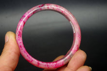 Load image into Gallery viewer, 10% OFF- 58/59/60 mm Certified Natural Red Peach Blossom Jadeite Emerald Jade Bracelet Bangle 《Grade A》XB-029