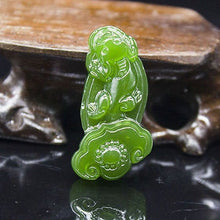 Load image into Gallery viewer, 10% OFF- Certified Natural Jadeite Emerald Jade Dragon-Ruyi Pendant《Grade A》