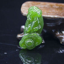 Load image into Gallery viewer, 10% OFF- Certified Natural Jadeite Emerald Jade Dragon-Ruyi Pendant《Grade A》