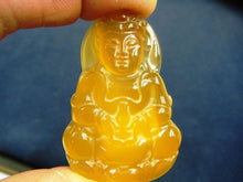 Load image into Gallery viewer, 10% OFF- Certified Natural Icy Jadeite Emerald Jade Tablet Guanyin Pendant《Grade A》3091