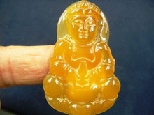 Load image into Gallery viewer, 10% OFF- Certified Natural Icy Jadeite Emerald Jade Tablet Guanyin Pendant《Grade A》3091
