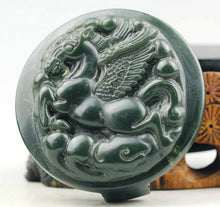 Load image into Gallery viewer, 10% OFF- Certified Natural Jadeite Emerald Jade Horse Belt Hook Pendant NO.B751