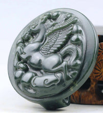 Load image into Gallery viewer, 10% OFF- Certified Natural Jadeite Emerald Jade Horse Belt Hook Pendant NO.B751