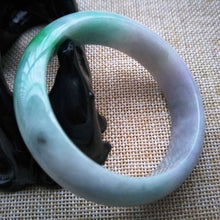 Load image into Gallery viewer, 10% OFF- 52/53/54 mm Certified Natural 3 Color Jadeite Emerald A Jade HandCarved Bracelet Bangle T829